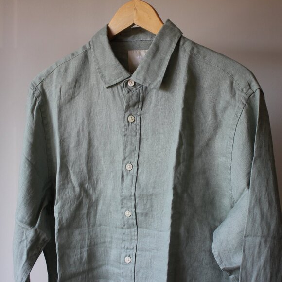 AT. P.Co Green Linen Shirt Size 42 - Picture 5 of 9